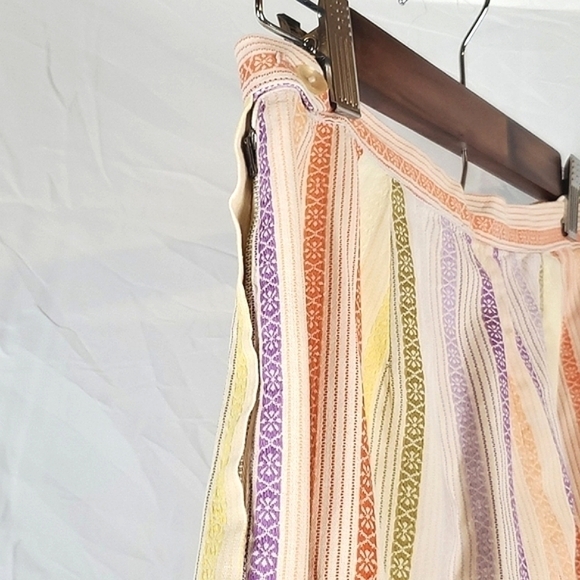 Vintage 70s Rainbow Striped Cottagecore Shorts - Picture 8 of 10